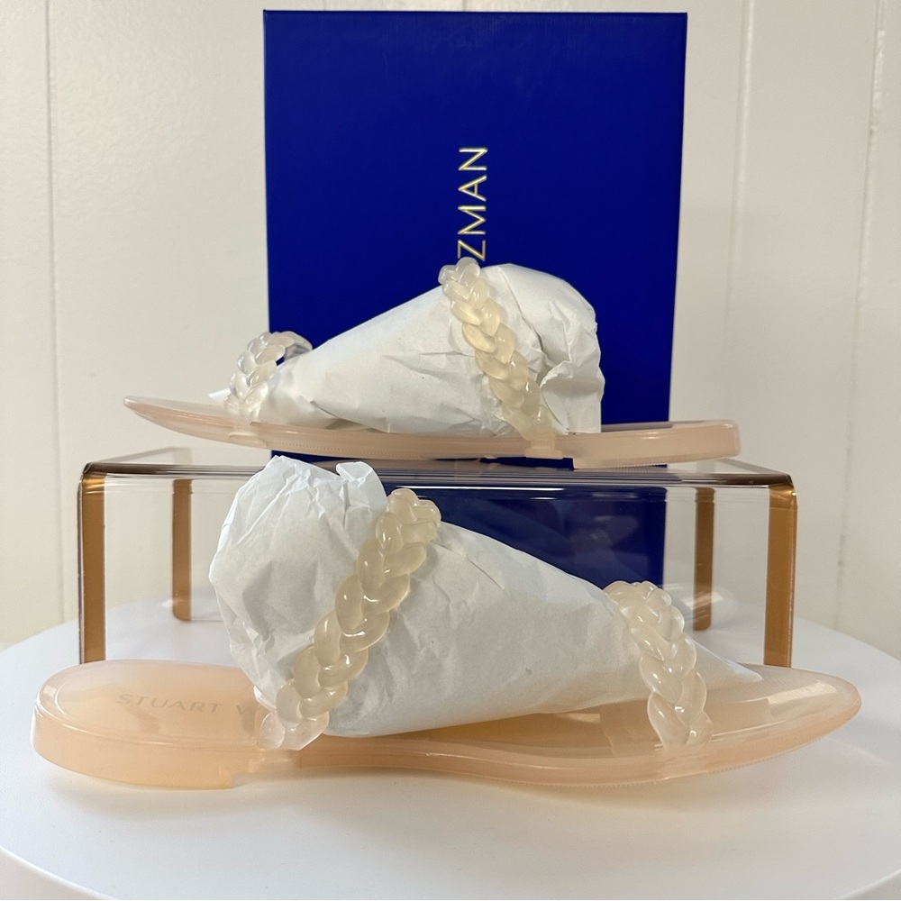 Stuart Weitzman Clear Braided Sandals - Picture 8 of 16